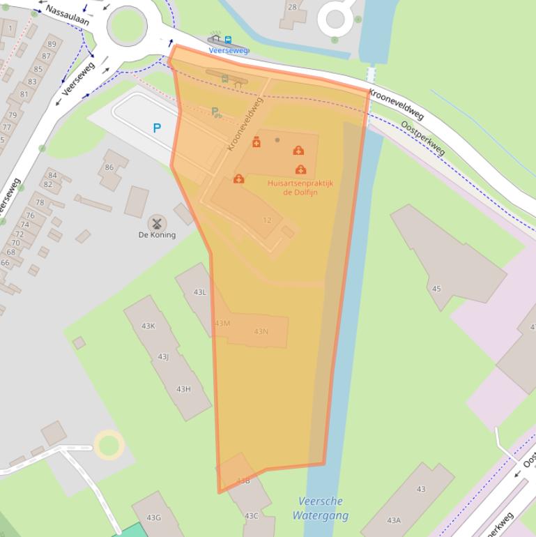 Kaart van postcodegebied 4332BL.