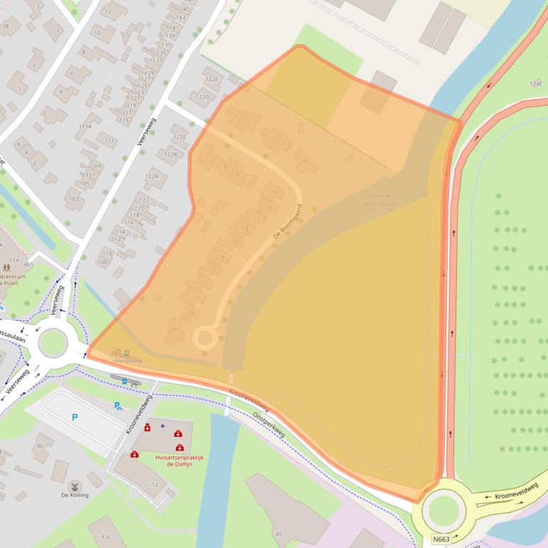 Kaart van postcodegebied 4332BM.