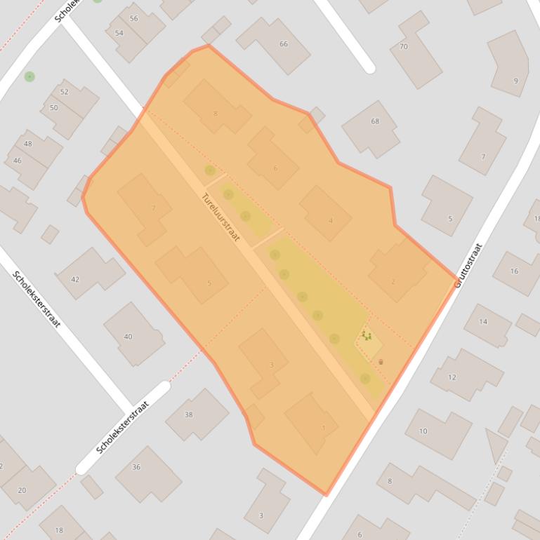 Kaart van postcodegebied 4332CJ.