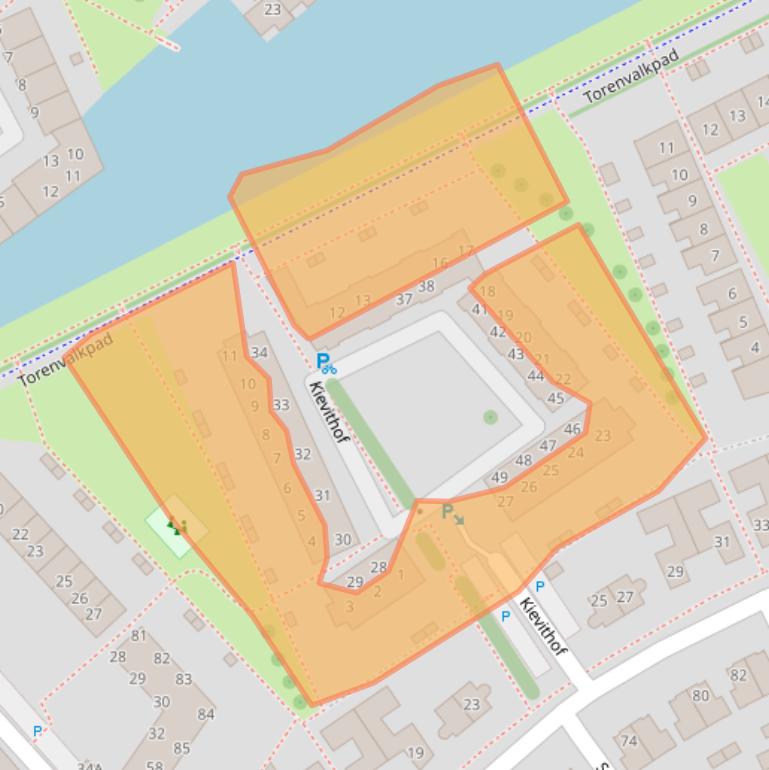 Kaart van postcodegebied 4332CK.