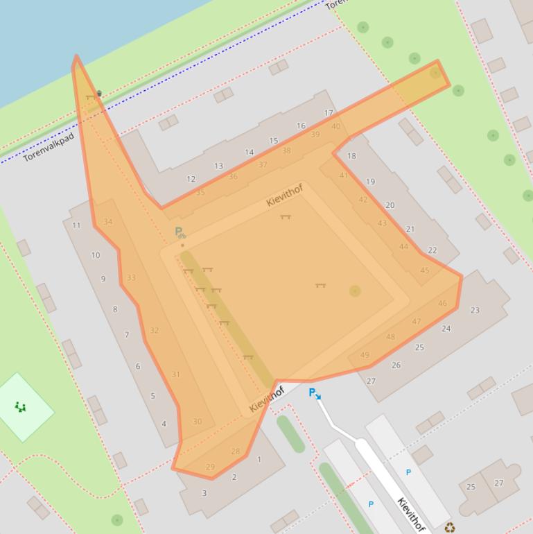 Kaart van postcodegebied 4332CL.