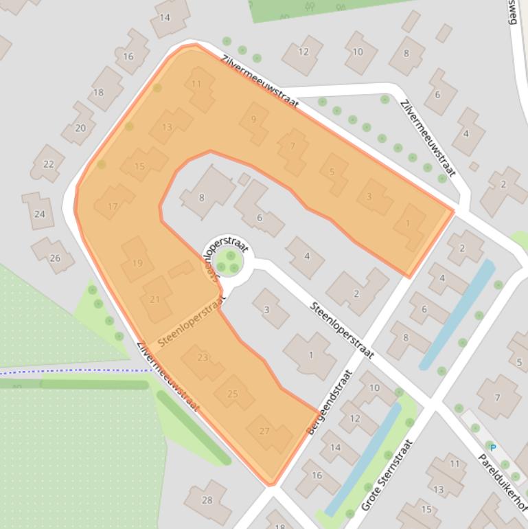 Kaart van postcodegebied 4332DE.