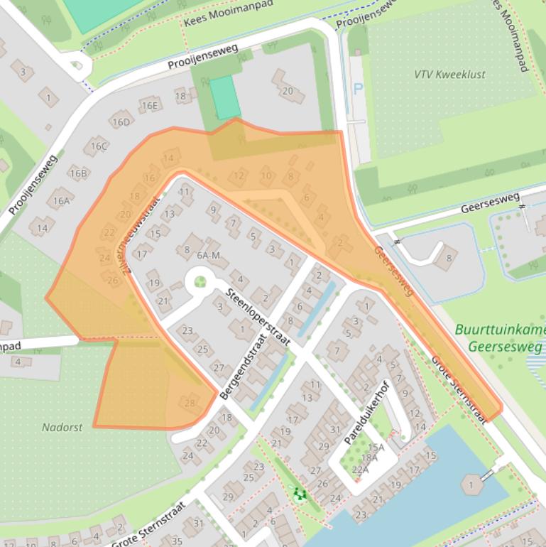 Kaart van postcodegebied 4332DG.