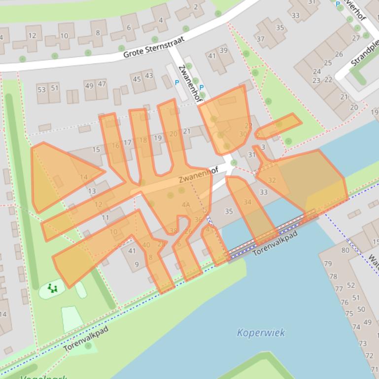 Kaart van postcodegebied 4332DJ.