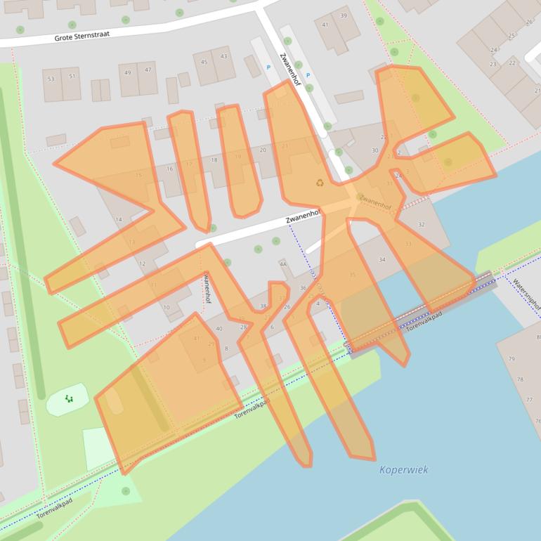 Kaart van postcodegebied 4332DK.