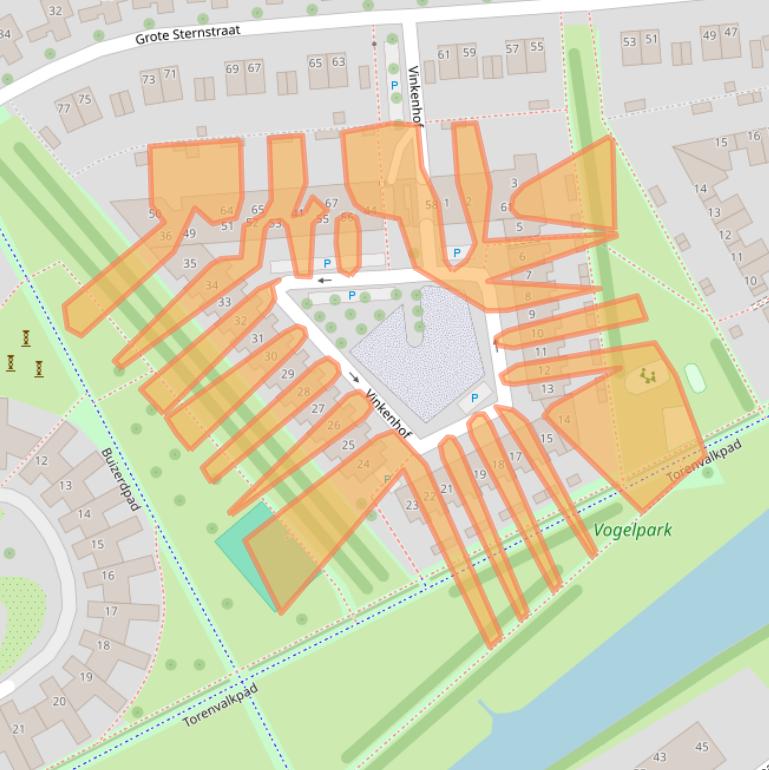 Kaart van postcodegebied 4332DL.