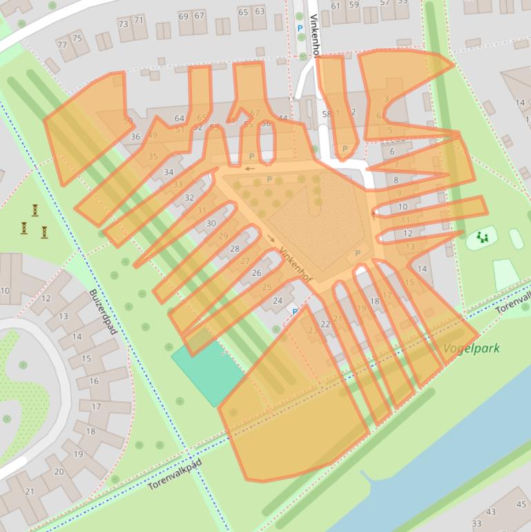 Kaart van postcodegebied 4332DM.