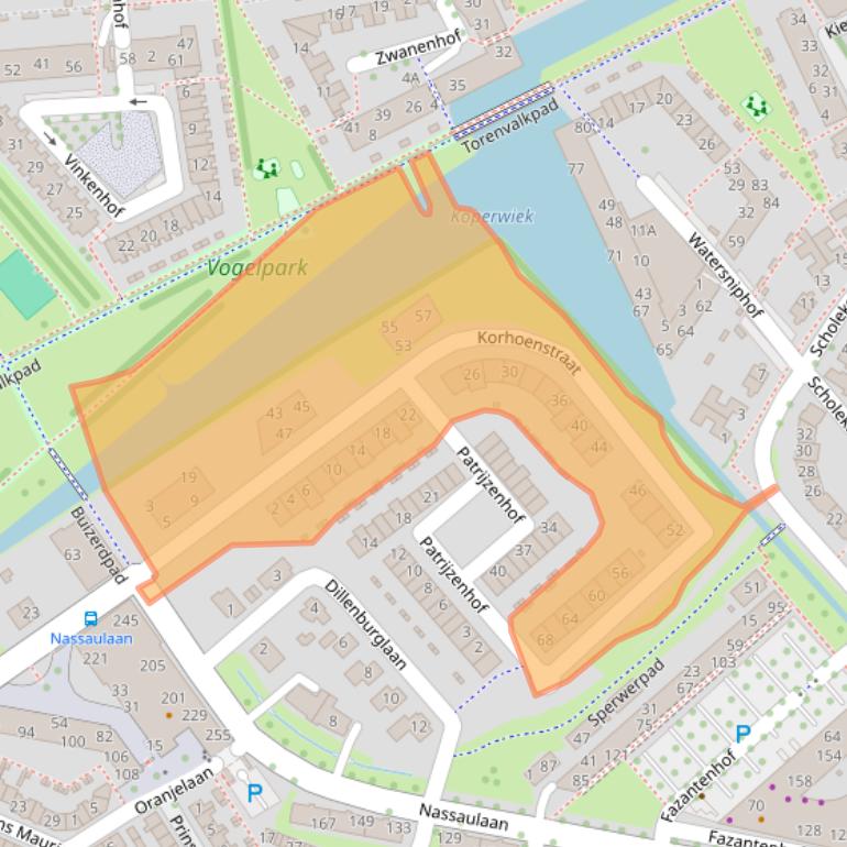 Kaart van postcodegebied 4332DN.