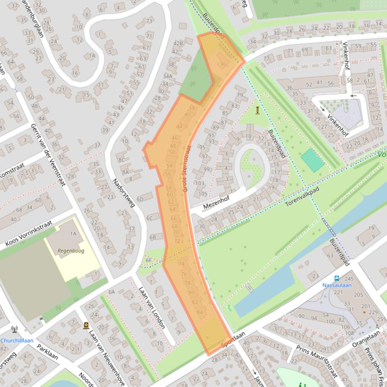 Kaart van postcodegebied 4332DT.