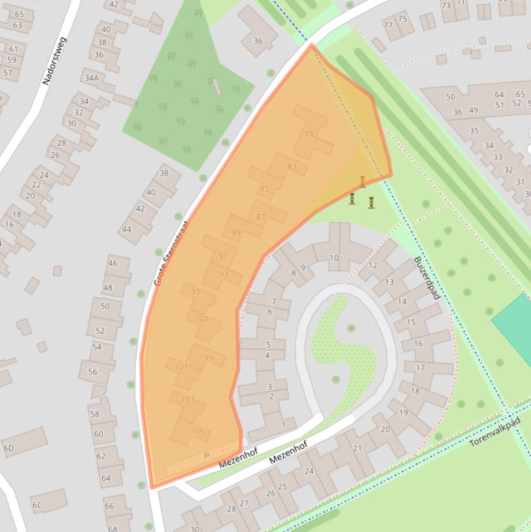 Kaart van postcodegebied 4332DV.