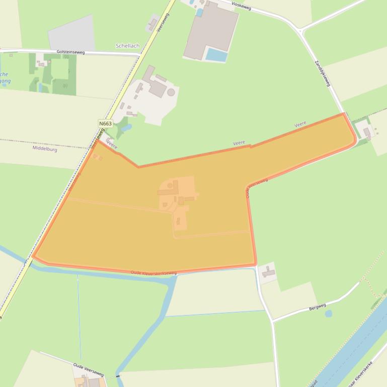 Kaart van postcodegebied 4332SL.