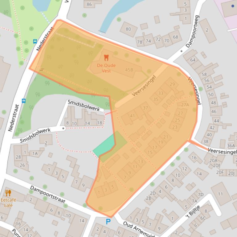 Kaart van postcodegebied 4332TA.