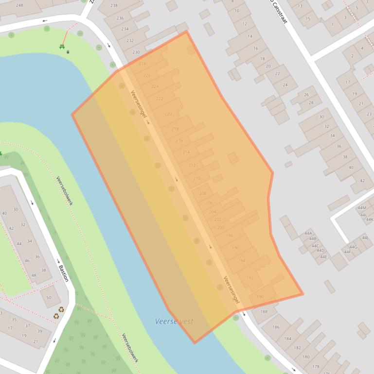 Kaart van postcodegebied 4332TG.