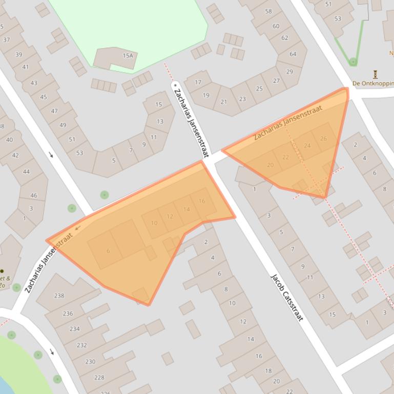 Kaart van postcodegebied 4332VE.