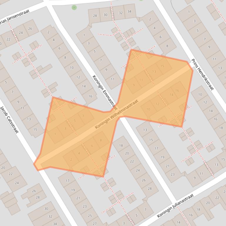Kaart van postcodegebied 4332VM.