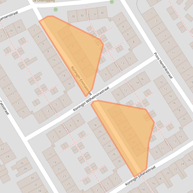 Kaart van postcodegebied 4332VN.