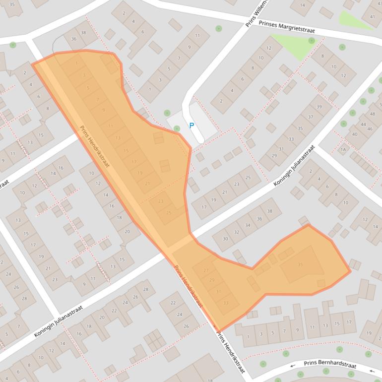 Kaart van postcodegebied 4332VR.