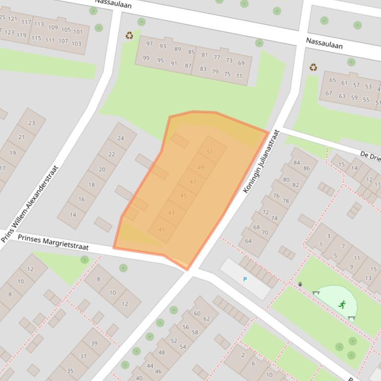 Kaart van postcodegebied 4332VX.