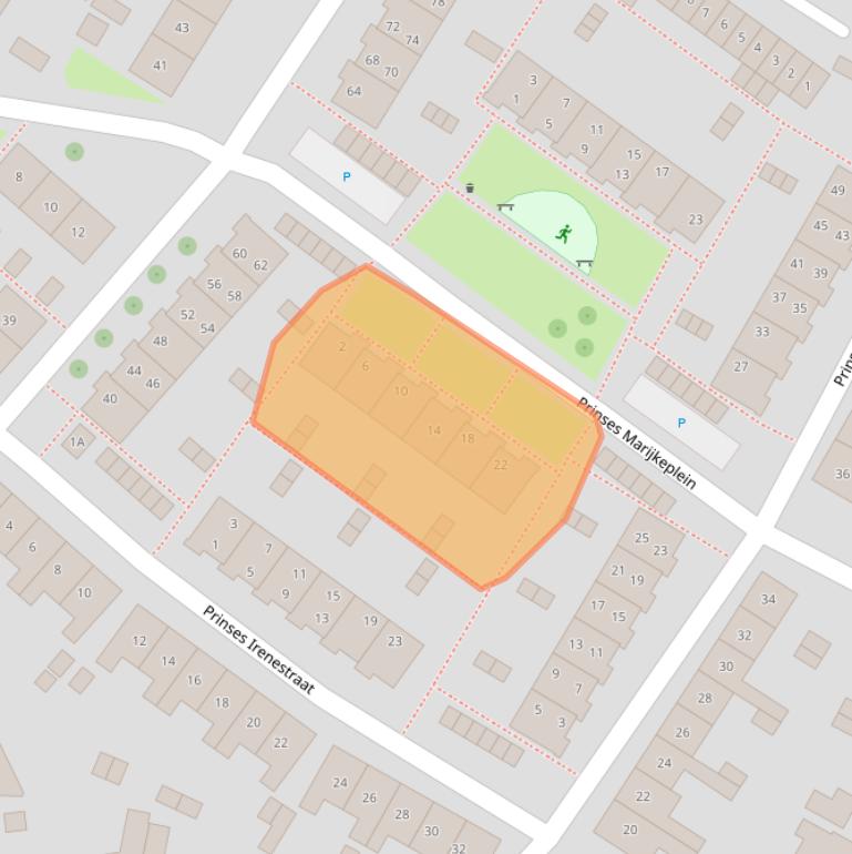 Kaart van postcodegebied 4332XD.