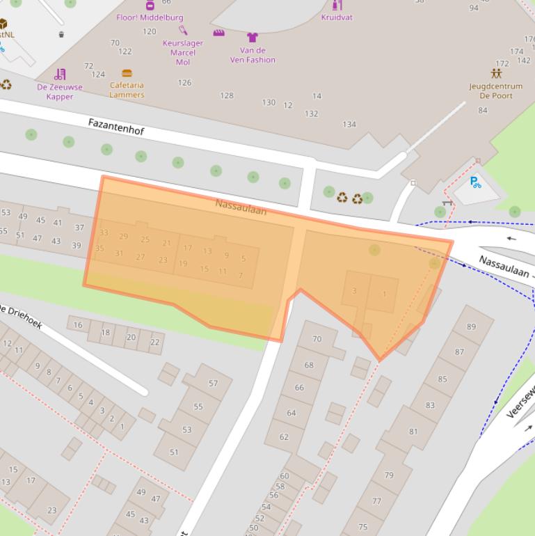 Kaart van postcodegebied 4332XM.