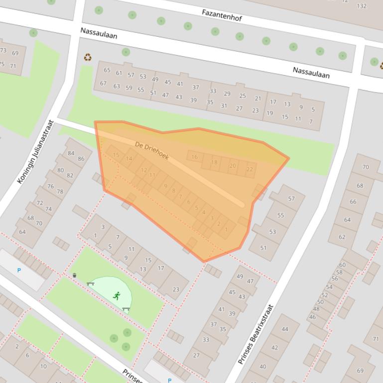 Kaart van postcodegebied 4332XW.