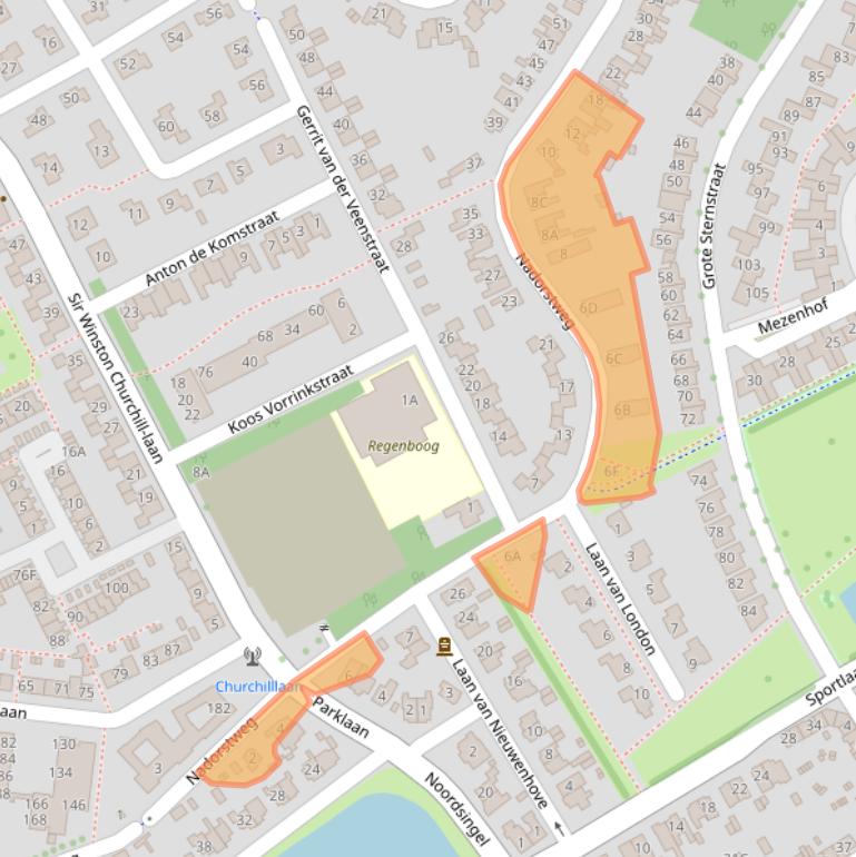 Kaart van postcodegebied 4333AM.