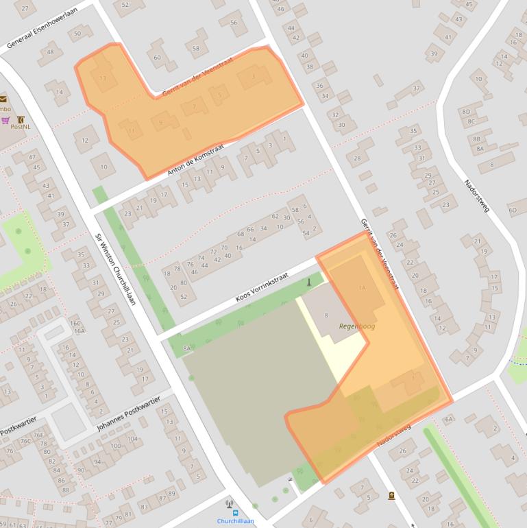 Kaart van postcodegebied 4333AR.