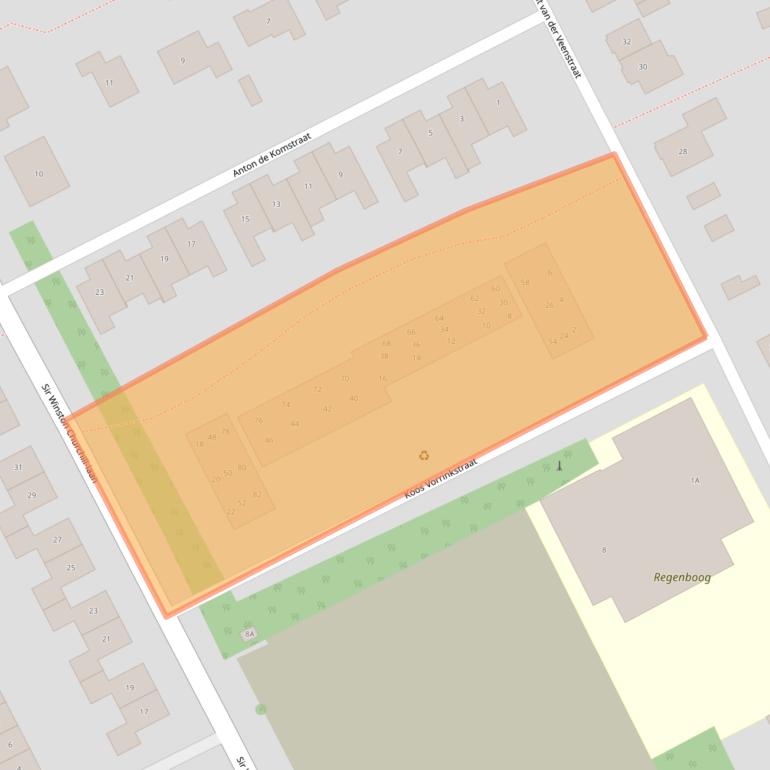 Kaart van postcodegebied 4333AW.