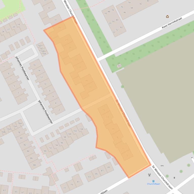 Kaart van postcodegebied 4333BA.