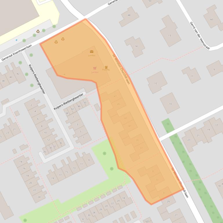 Kaart van postcodegebied 4333BB.