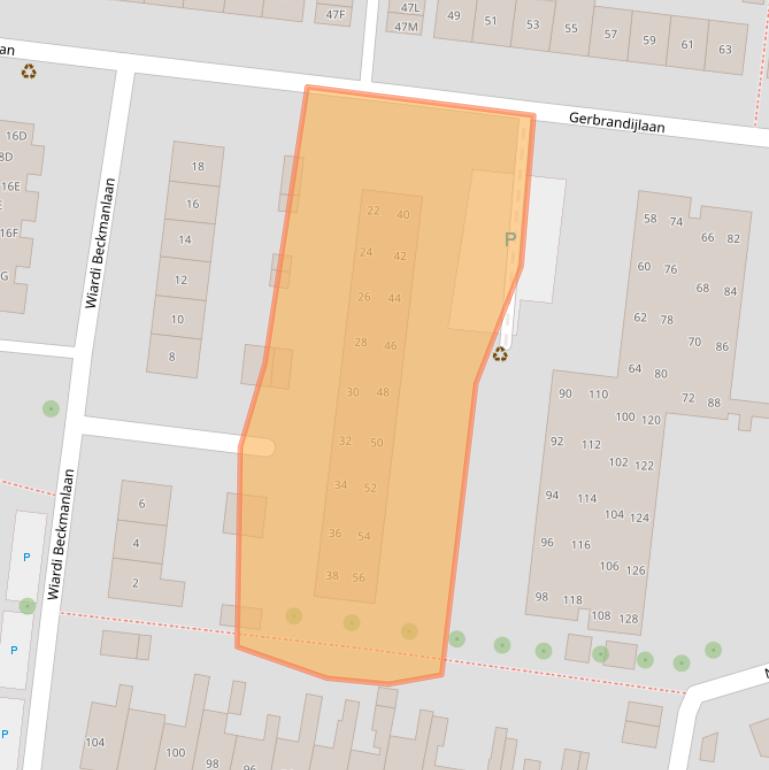 Kaart van postcodegebied 4333BK.