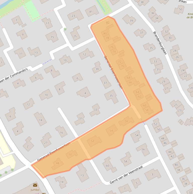 Kaart van postcodegebied 4333BS.