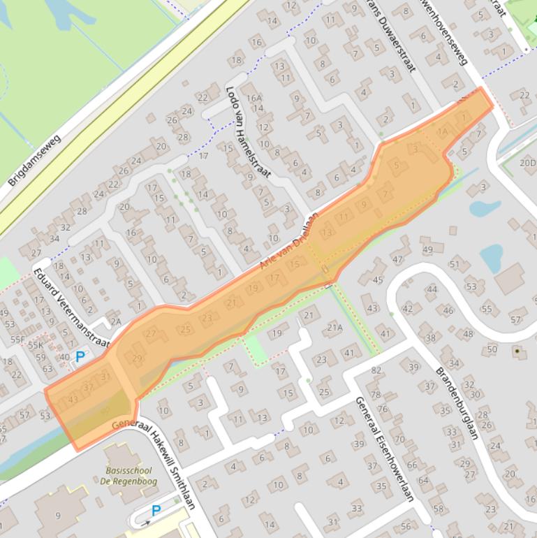 Kaart van postcodegebied 4333CA.