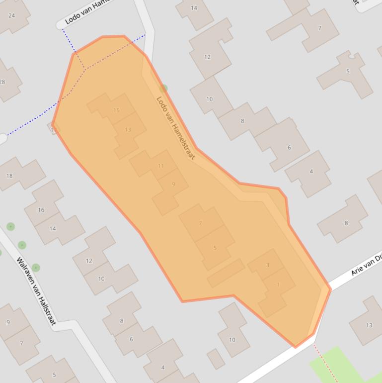 Kaart van postcodegebied 4333CR.