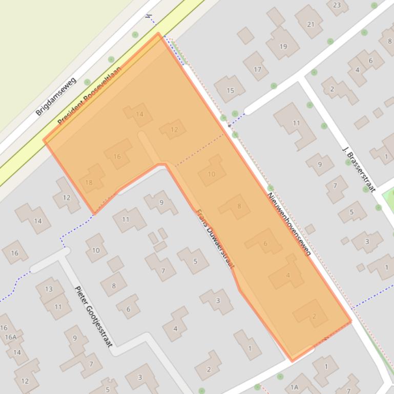 Kaart van postcodegebied 4333CV.