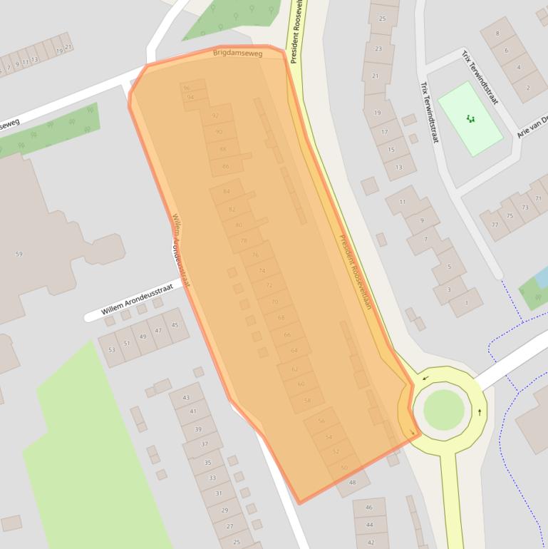 Kaart van postcodegebied 4333DB.