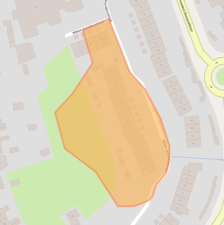 Kaart van postcodegebied 4333DC.