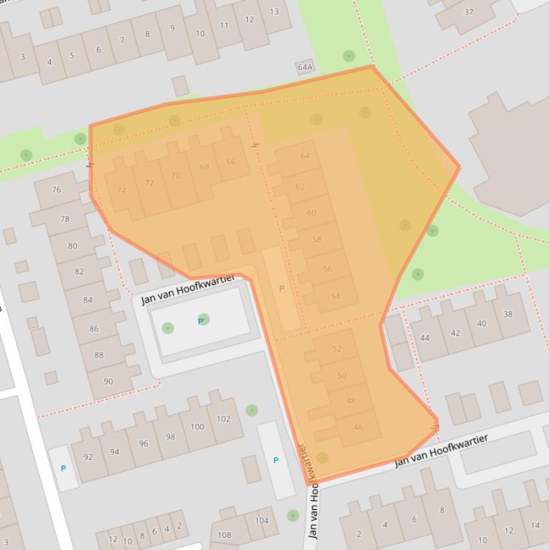 Kaart van postcodegebied 4333EB.