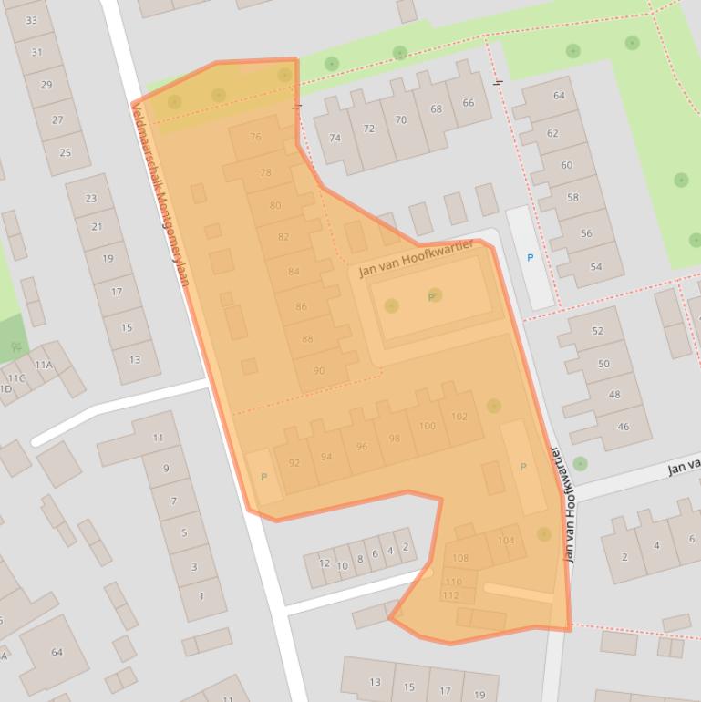 Kaart van postcodegebied 4333EC.