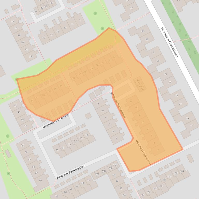 Kaart van postcodegebied 4333EE.