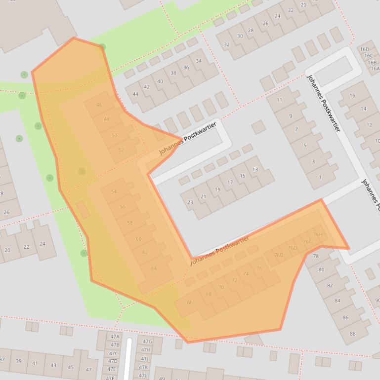 Kaart van postcodegebied 4333EG.