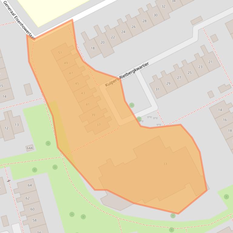 Kaart van postcodegebied 4333EK.