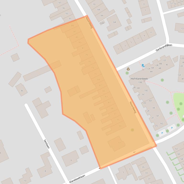 Kaart van postcodegebied 4333GB.