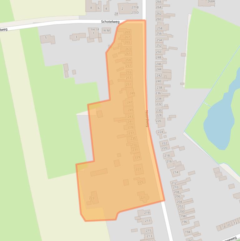 Kaart van postcodegebied 4333GG.