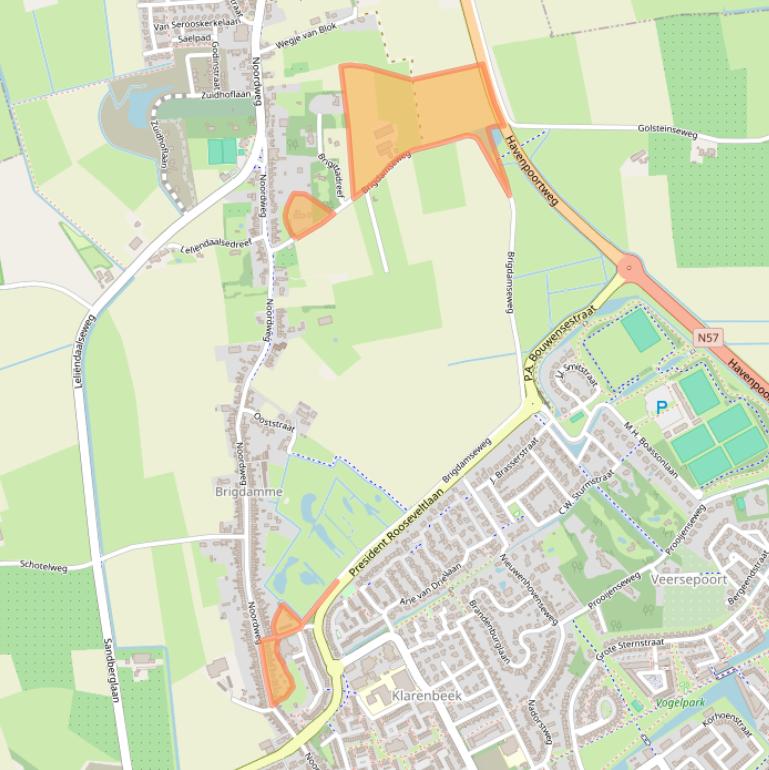 Kaart van postcodegebied 4333GM.