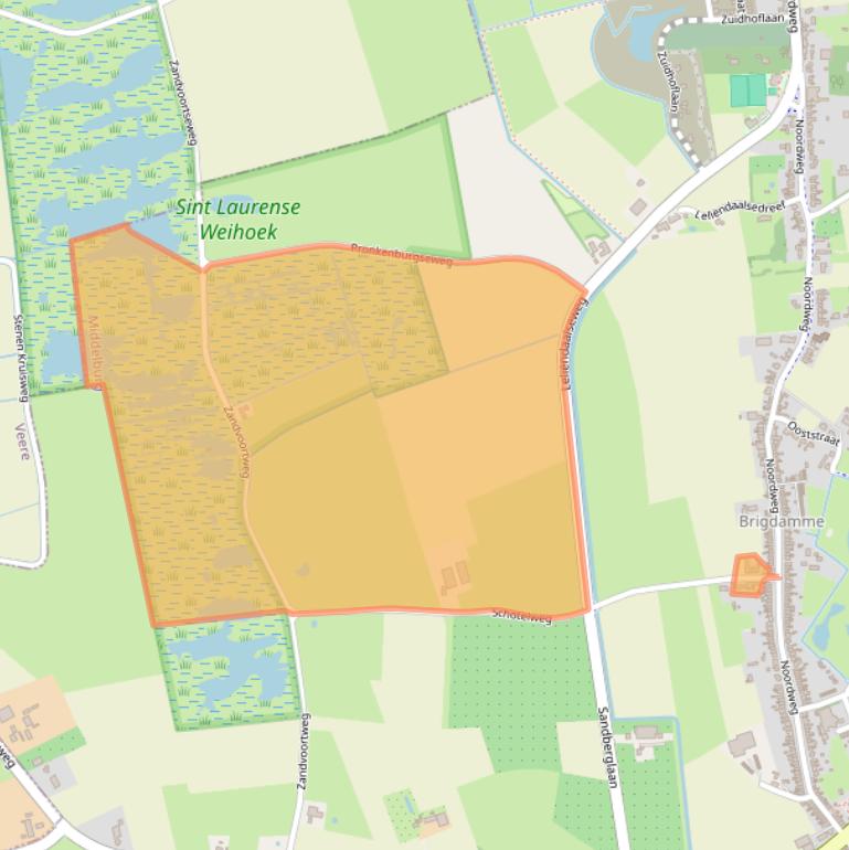 Kaart van postcodegebied 4333GS.