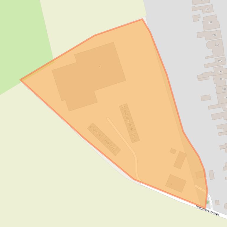 Kaart van postcodegebied 4333HZ.