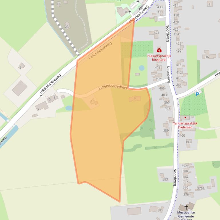 Kaart van postcodegebied 4333JZ.