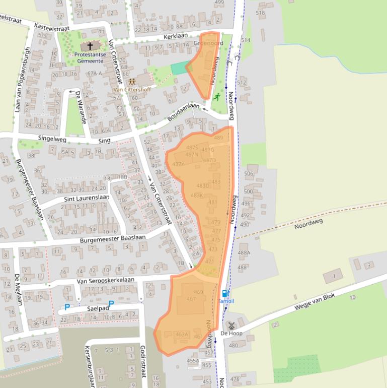 Kaart van postcodegebied 4333KE.