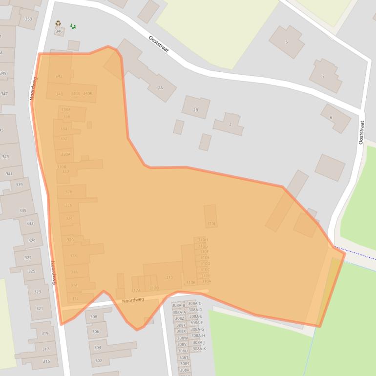 Kaart van postcodegebied 4333KH.